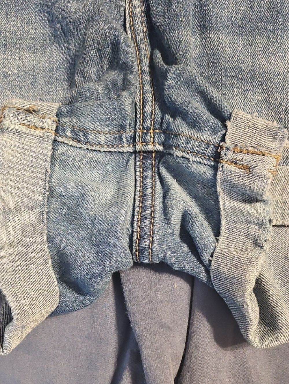 Old Navy High Rise WOW Medium Blue Rolled-Hem Denim Shorts - Picture 9 of 16
